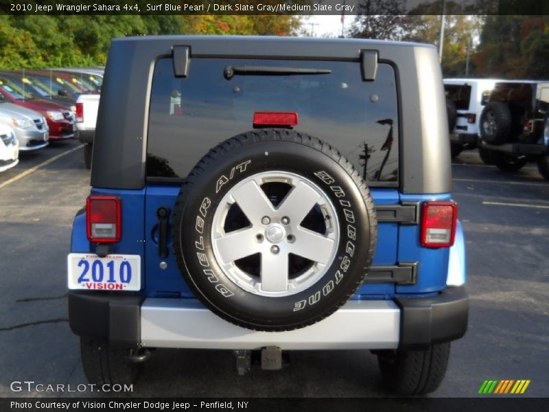Surf Blue Pearl / Dark Slate Gray/Medium Slate Gray 2010 Jeep Wrangler Sahara 4x4