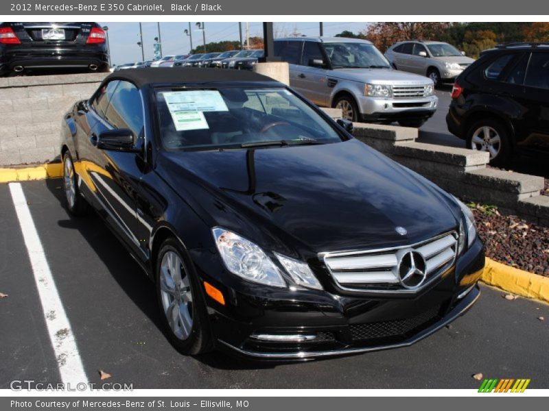 Black / Black 2012 Mercedes-Benz E 350 Cabriolet