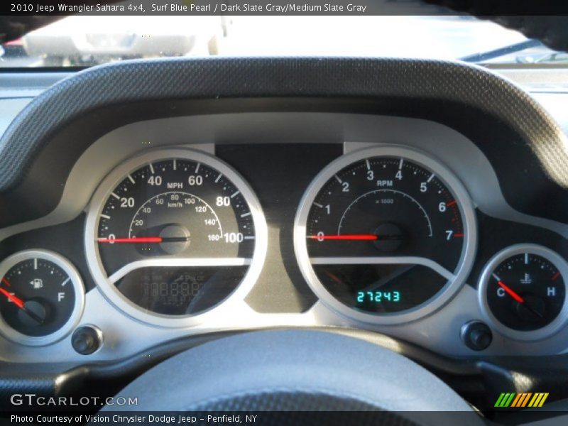 Surf Blue Pearl / Dark Slate Gray/Medium Slate Gray 2010 Jeep Wrangler Sahara 4x4
