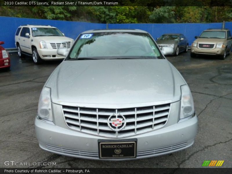 Radiant Silver / Titanium/Dark Titanium 2010 Cadillac DTS Luxury