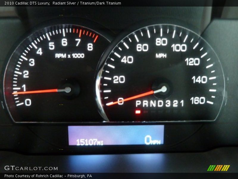 Radiant Silver / Titanium/Dark Titanium 2010 Cadillac DTS Luxury