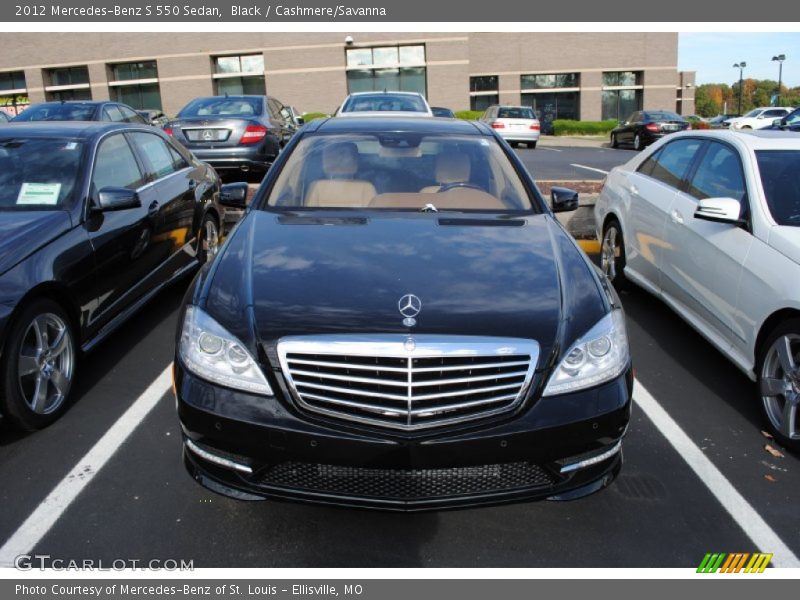Black / Cashmere/Savanna 2012 Mercedes-Benz S 550 Sedan