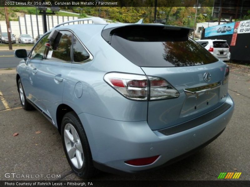 Cerulean Blue Metallic / Parchment 2012 Lexus RX 350 AWD