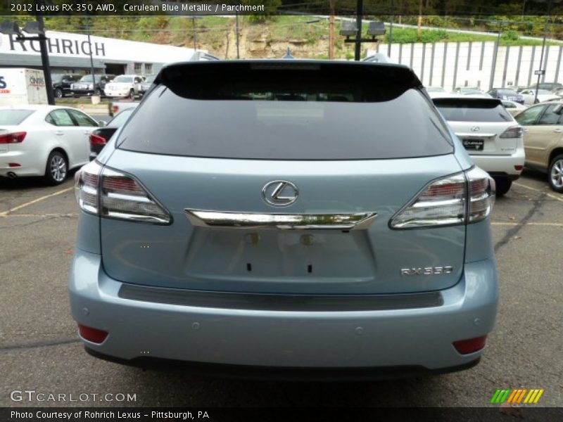 Cerulean Blue Metallic / Parchment 2012 Lexus RX 350 AWD