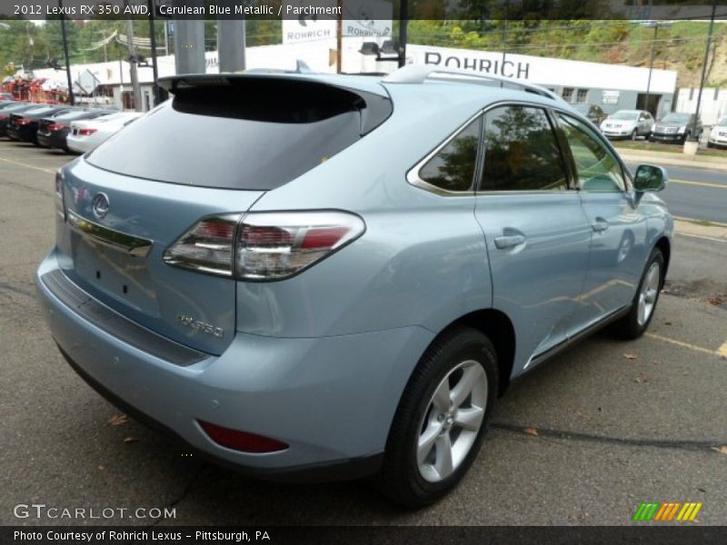 Cerulean Blue Metallic / Parchment 2012 Lexus RX 350 AWD