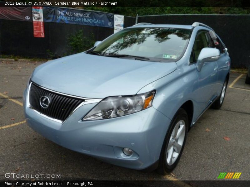 Cerulean Blue Metallic / Parchment 2012 Lexus RX 350 AWD