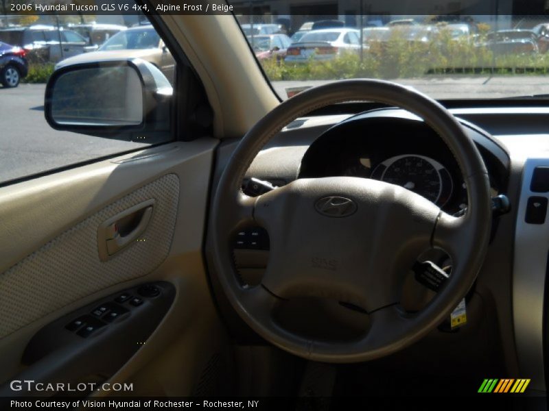 Alpine Frost / Beige 2006 Hyundai Tucson GLS V6 4x4