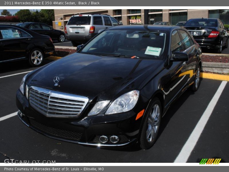 Black / Black 2011 Mercedes-Benz E 350 4Matic Sedan