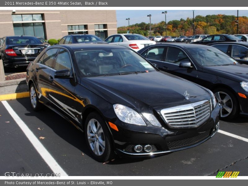 Black / Black 2011 Mercedes-Benz E 350 4Matic Sedan