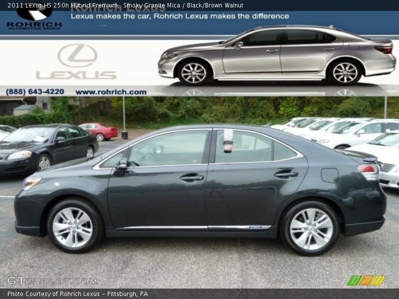 Smoky Granite Mica / Black/Brown Walnut 2011 Lexus HS 250h Hybrid Premium