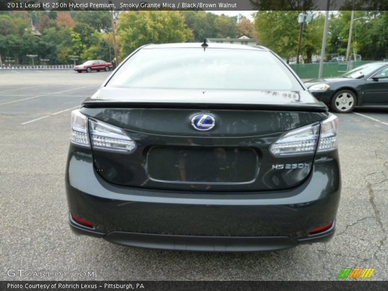 Smoky Granite Mica / Black/Brown Walnut 2011 Lexus HS 250h Hybrid Premium
