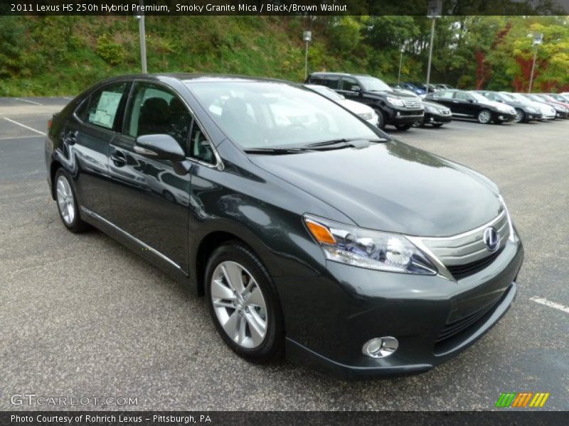 Smoky Granite Mica / Black/Brown Walnut 2011 Lexus HS 250h Hybrid Premium