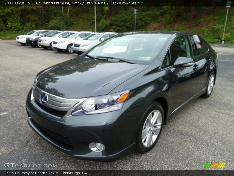 Smoky Granite Mica / Black/Brown Walnut 2011 Lexus HS 250h Hybrid Premium