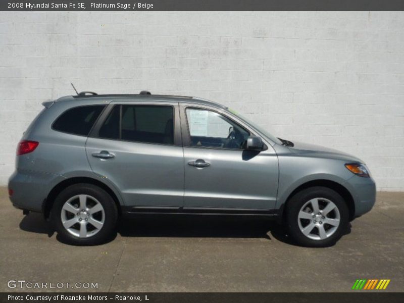 Platinum Sage / Beige 2008 Hyundai Santa Fe SE