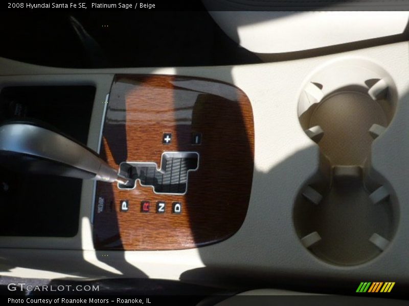 Platinum Sage / Beige 2008 Hyundai Santa Fe SE