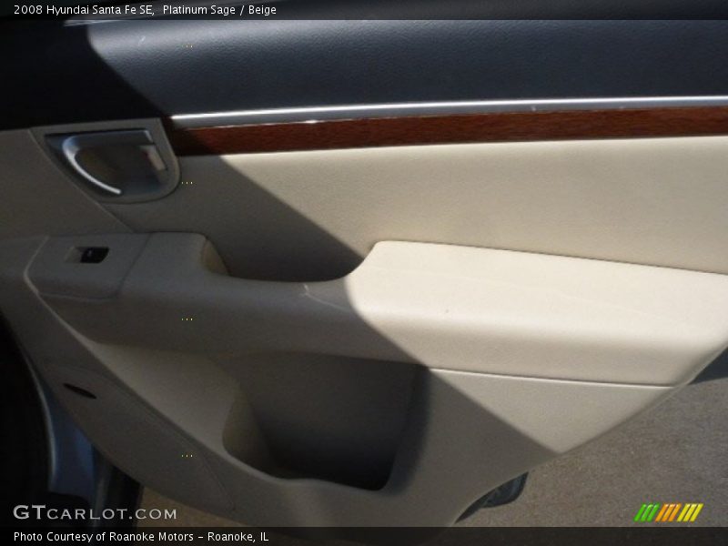 Platinum Sage / Beige 2008 Hyundai Santa Fe SE
