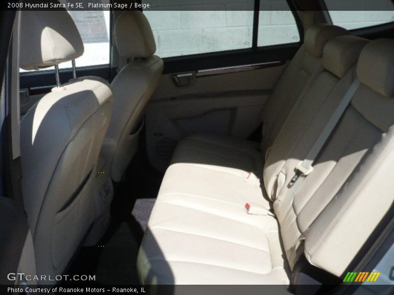 Platinum Sage / Beige 2008 Hyundai Santa Fe SE