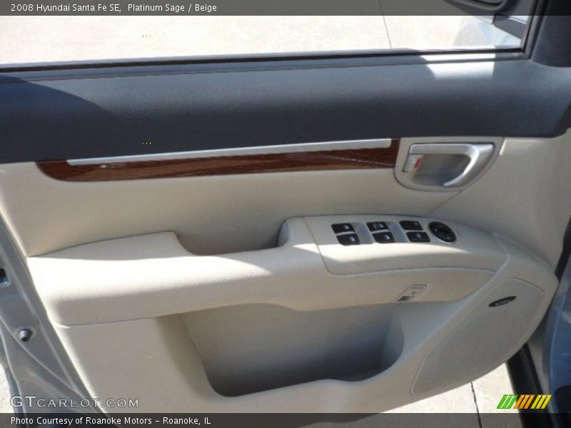 Platinum Sage / Beige 2008 Hyundai Santa Fe SE