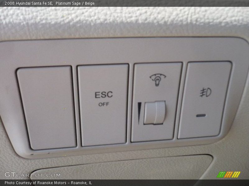 Platinum Sage / Beige 2008 Hyundai Santa Fe SE