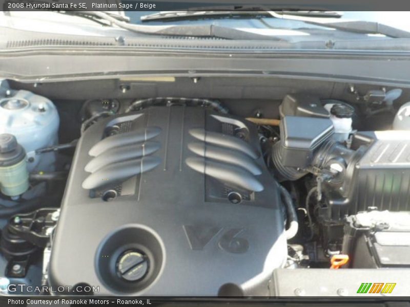 Platinum Sage / Beige 2008 Hyundai Santa Fe SE