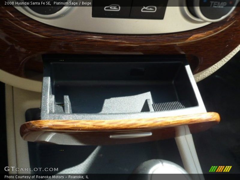Platinum Sage / Beige 2008 Hyundai Santa Fe SE