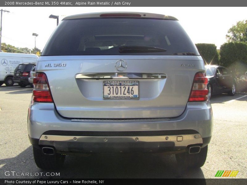 Alpine Rain Metallic / Ash Grey 2008 Mercedes-Benz ML 350 4Matic