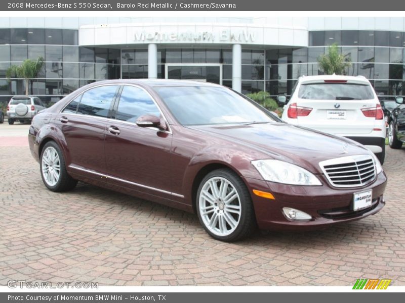 Front 3/4 View of 2008 S 550 Sedan