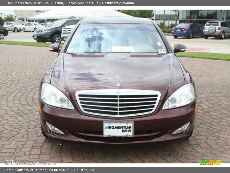 Barolo Red Metallic / Cashmere/Savanna 2008 Mercedes-Benz S 550 Sedan
