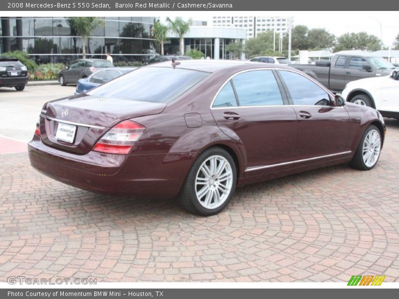  2008 S 550 Sedan Barolo Red Metallic