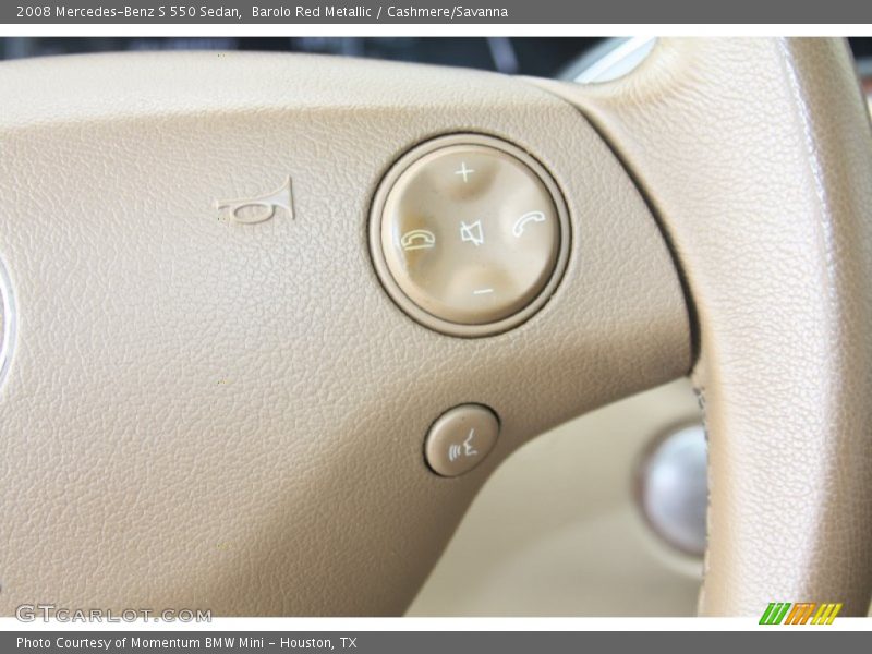 Barolo Red Metallic / Cashmere/Savanna 2008 Mercedes-Benz S 550 Sedan