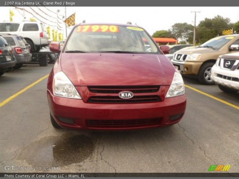 Claret Red / Beige 2007 Kia Sedona LX