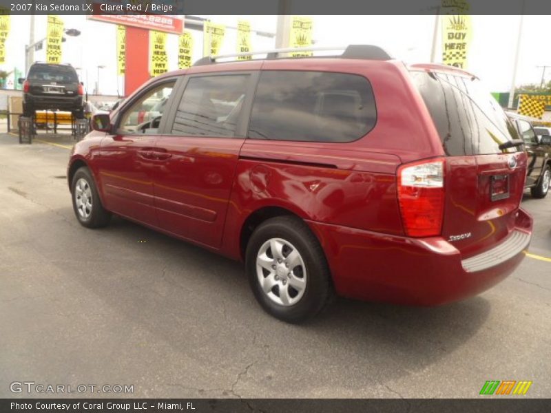 Claret Red / Beige 2007 Kia Sedona LX