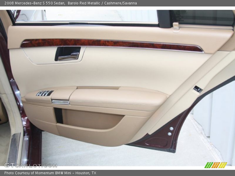 Barolo Red Metallic / Cashmere/Savanna 2008 Mercedes-Benz S 550 Sedan