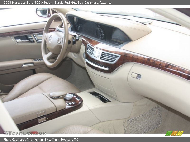 Barolo Red Metallic / Cashmere/Savanna 2008 Mercedes-Benz S 550 Sedan