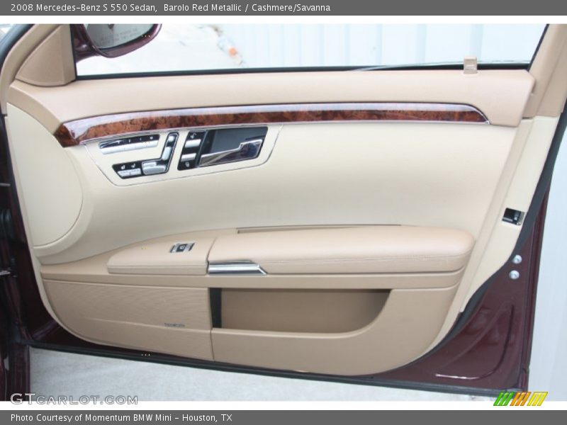 Barolo Red Metallic / Cashmere/Savanna 2008 Mercedes-Benz S 550 Sedan
