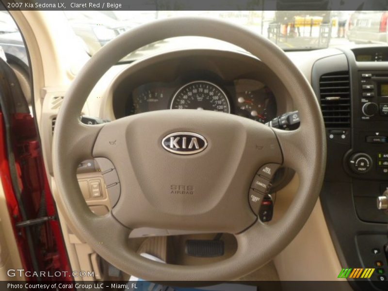 Claret Red / Beige 2007 Kia Sedona LX