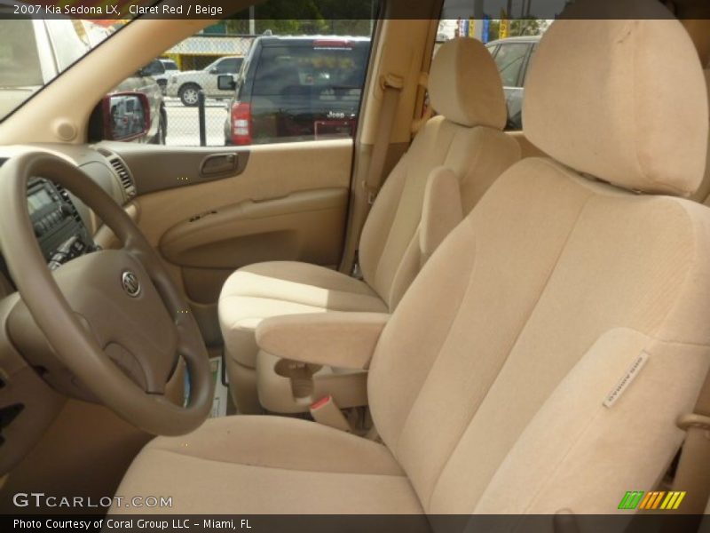 Claret Red / Beige 2007 Kia Sedona LX