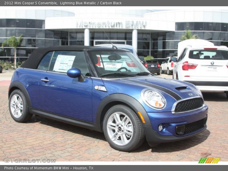 Lightning Blue Metallic / Carbon Black 2012 Mini Cooper S Convertible