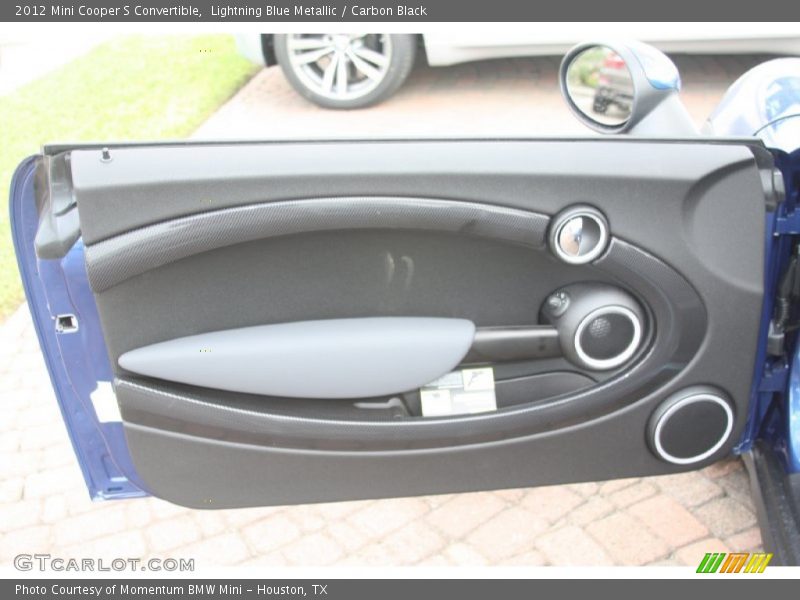 Lightning Blue Metallic / Carbon Black 2012 Mini Cooper S Convertible