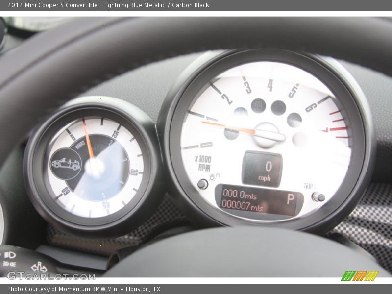 Lightning Blue Metallic / Carbon Black 2012 Mini Cooper S Convertible
