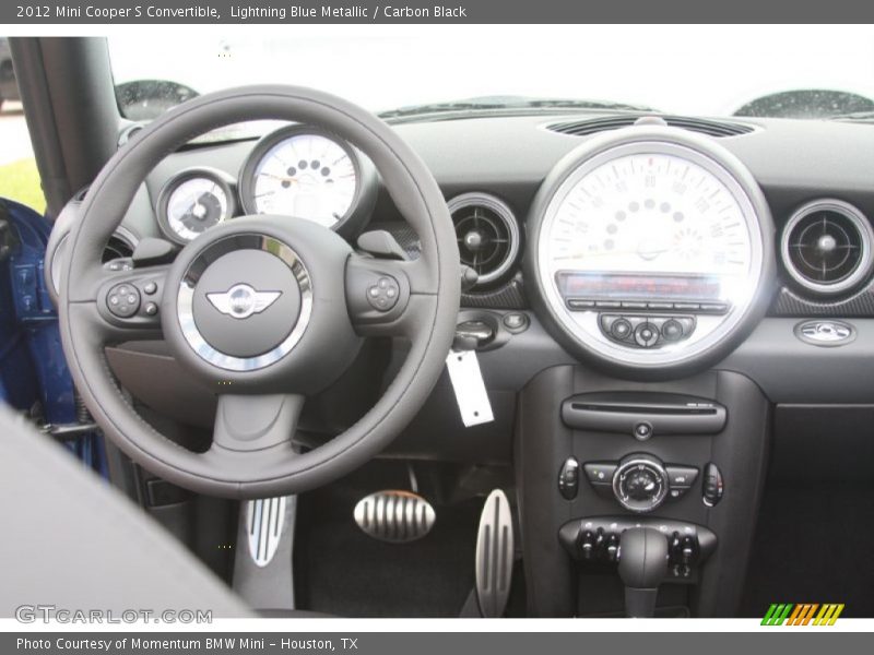 Lightning Blue Metallic / Carbon Black 2012 Mini Cooper S Convertible