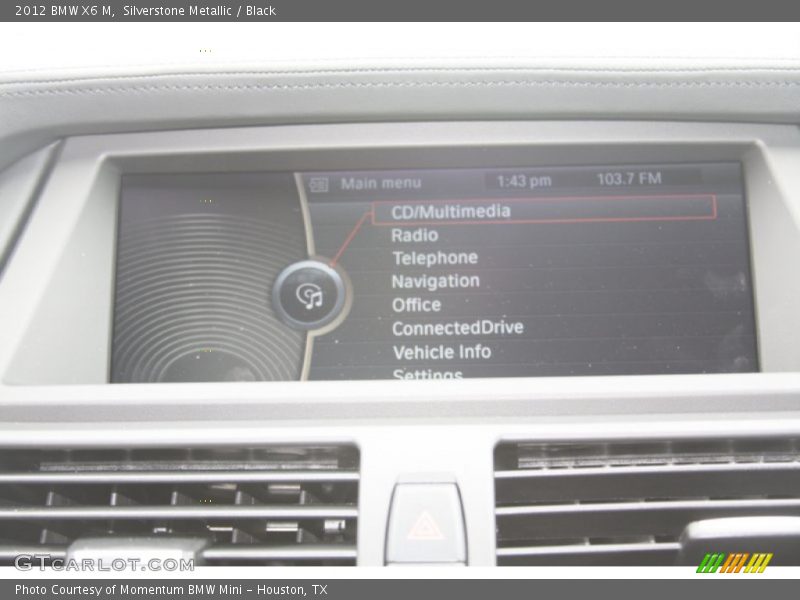 Silverstone Metallic / Black 2012 BMW X6 M