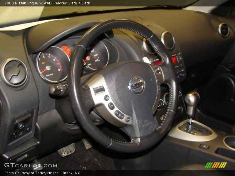 Wicked Black / Black 2008 Nissan Rogue SL AWD
