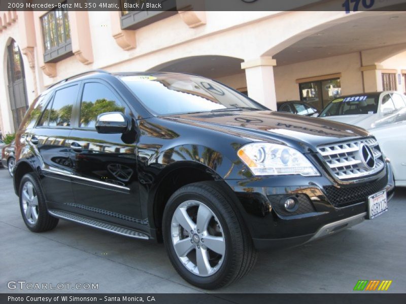 Black / Black 2009 Mercedes-Benz ML 350 4Matic