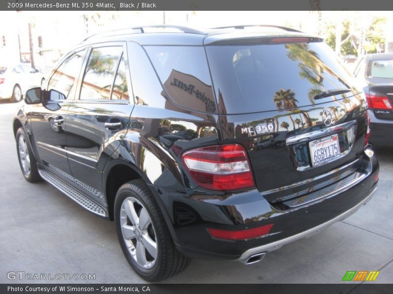 Black / Black 2009 Mercedes-Benz ML 350 4Matic