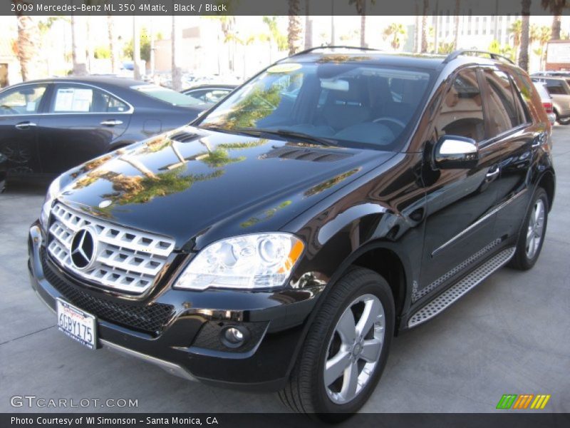 Black / Black 2009 Mercedes-Benz ML 350 4Matic