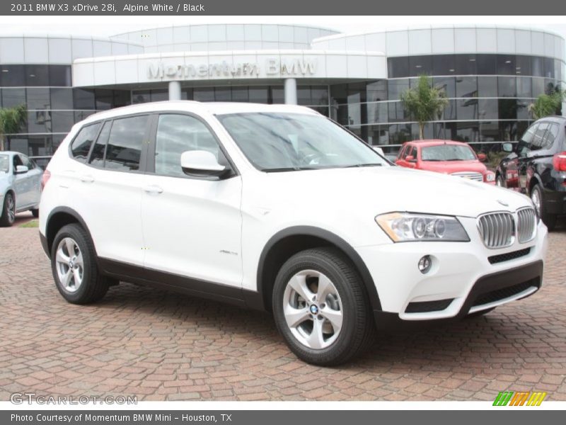 Alpine White / Black 2011 BMW X3 xDrive 28i