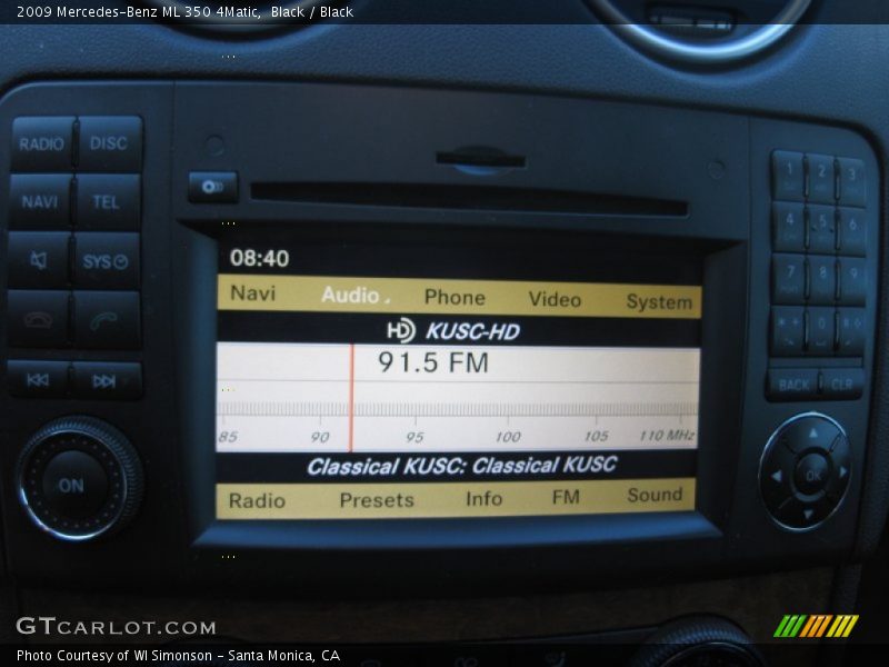 Black / Black 2009 Mercedes-Benz ML 350 4Matic