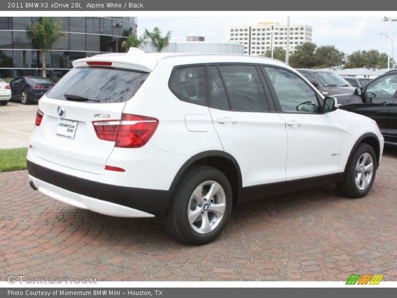 Alpine White / Black 2011 BMW X3 xDrive 28i