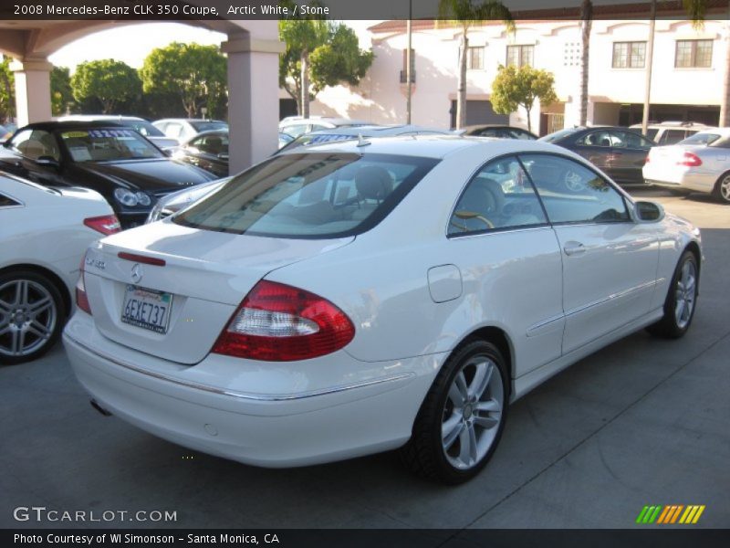 Arctic White / Stone 2008 Mercedes-Benz CLK 350 Coupe